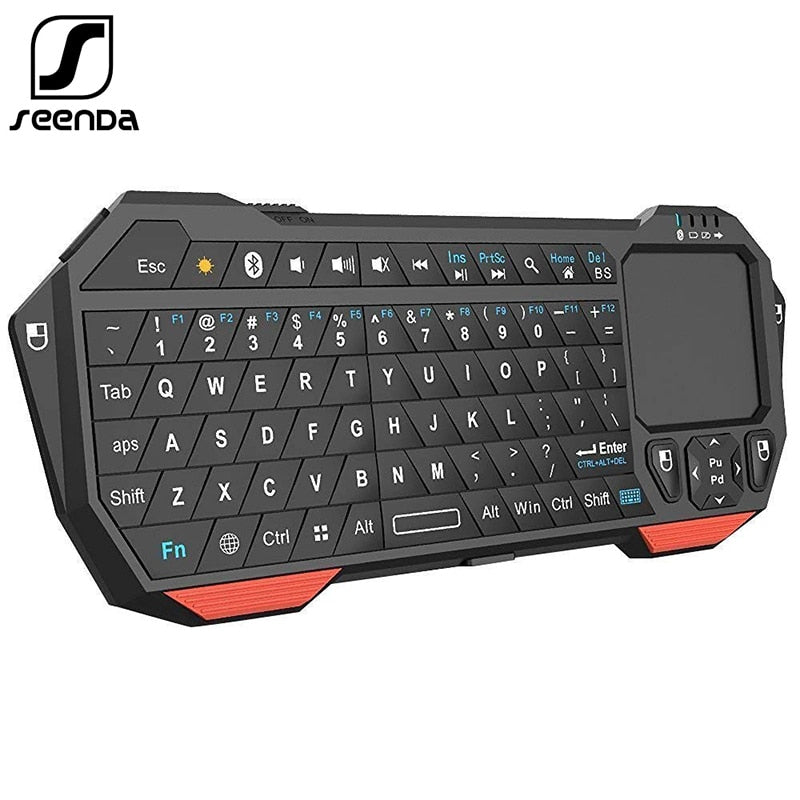 SeenDa Mini Bluetooth Keyboard with Touchpad for Smart TV Compatible with Android iOS  and Windows